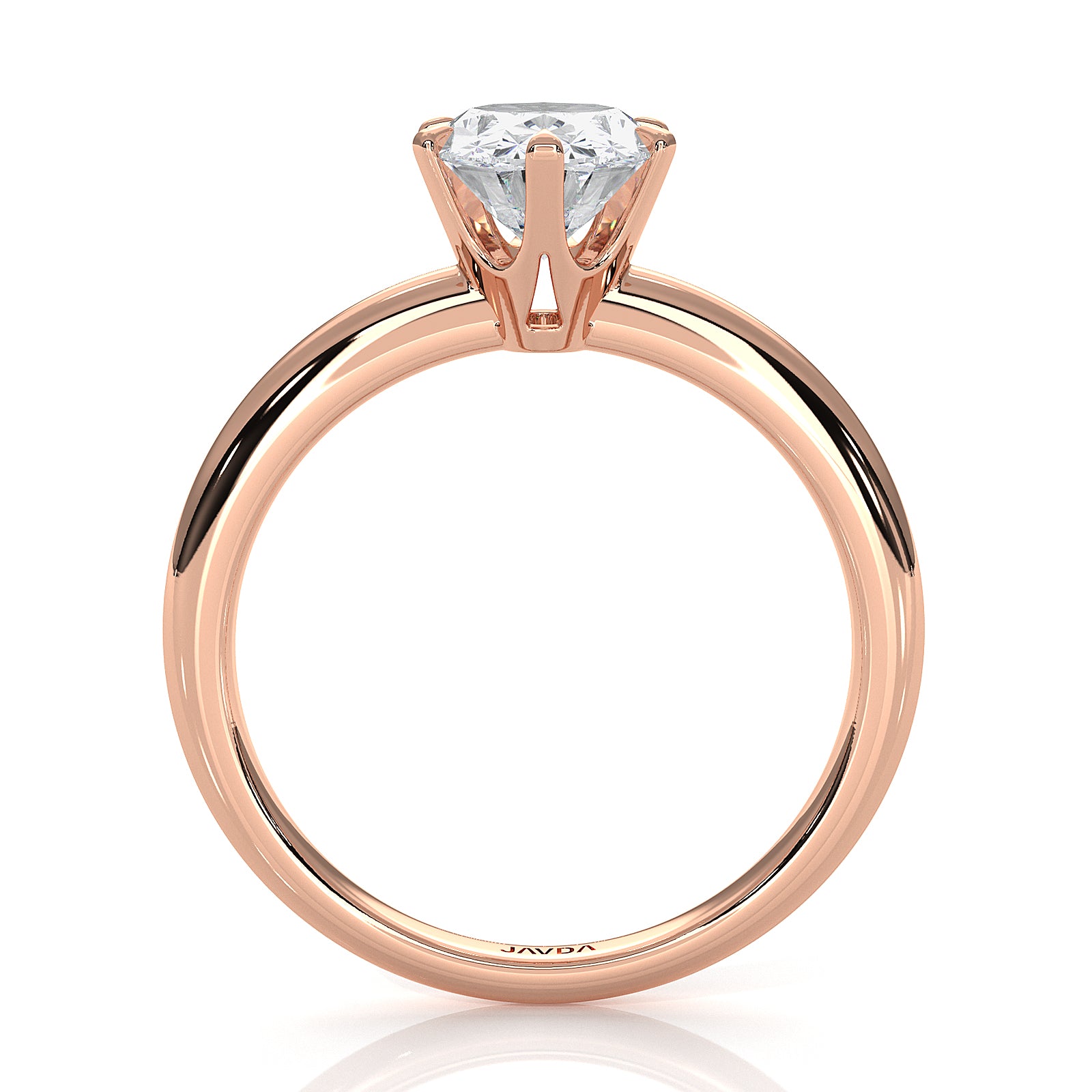 4g Lab Grown Round Diamond Engagement Solitaire 6 Prong Ring Setting IGI Certified 1.00 Ctw.